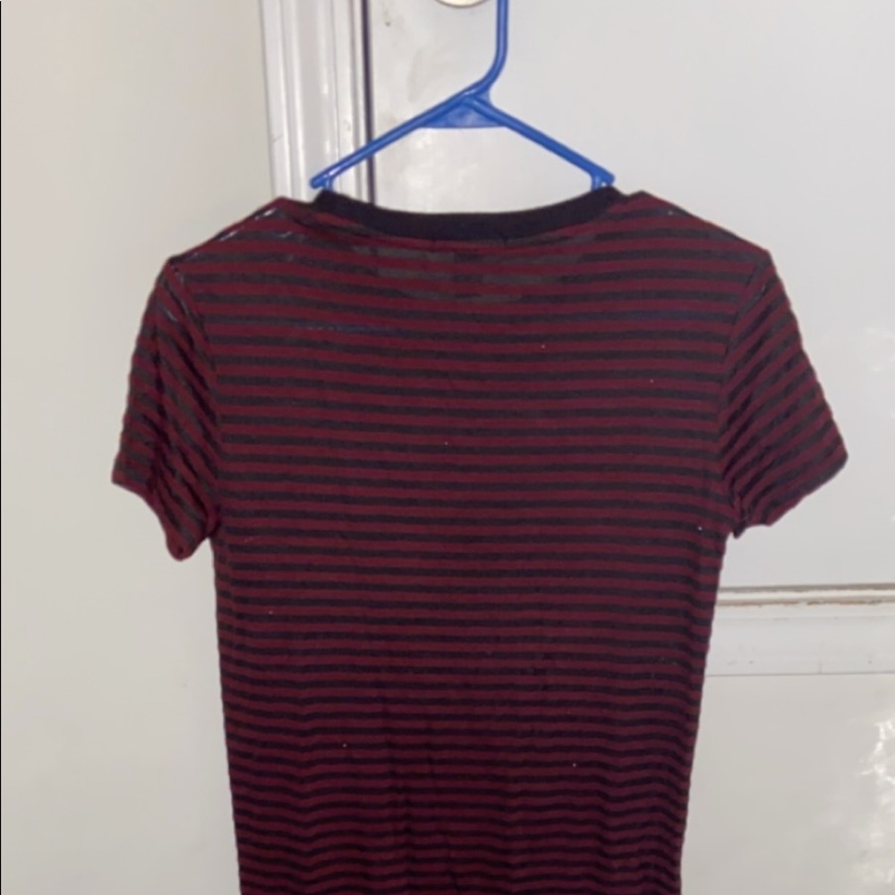 Black and red striped t-shirt dress